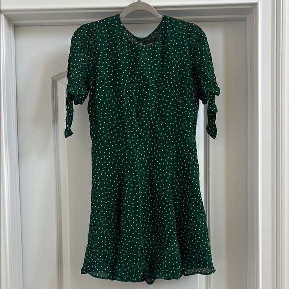 REFORMATION Green Polka Dot Dress - Picture 1 of 4